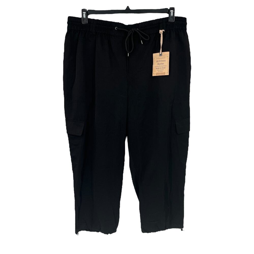 Democracy Pants Ab Leisure Skyrise high waist cargo black size 3X - Picture 2 of 7